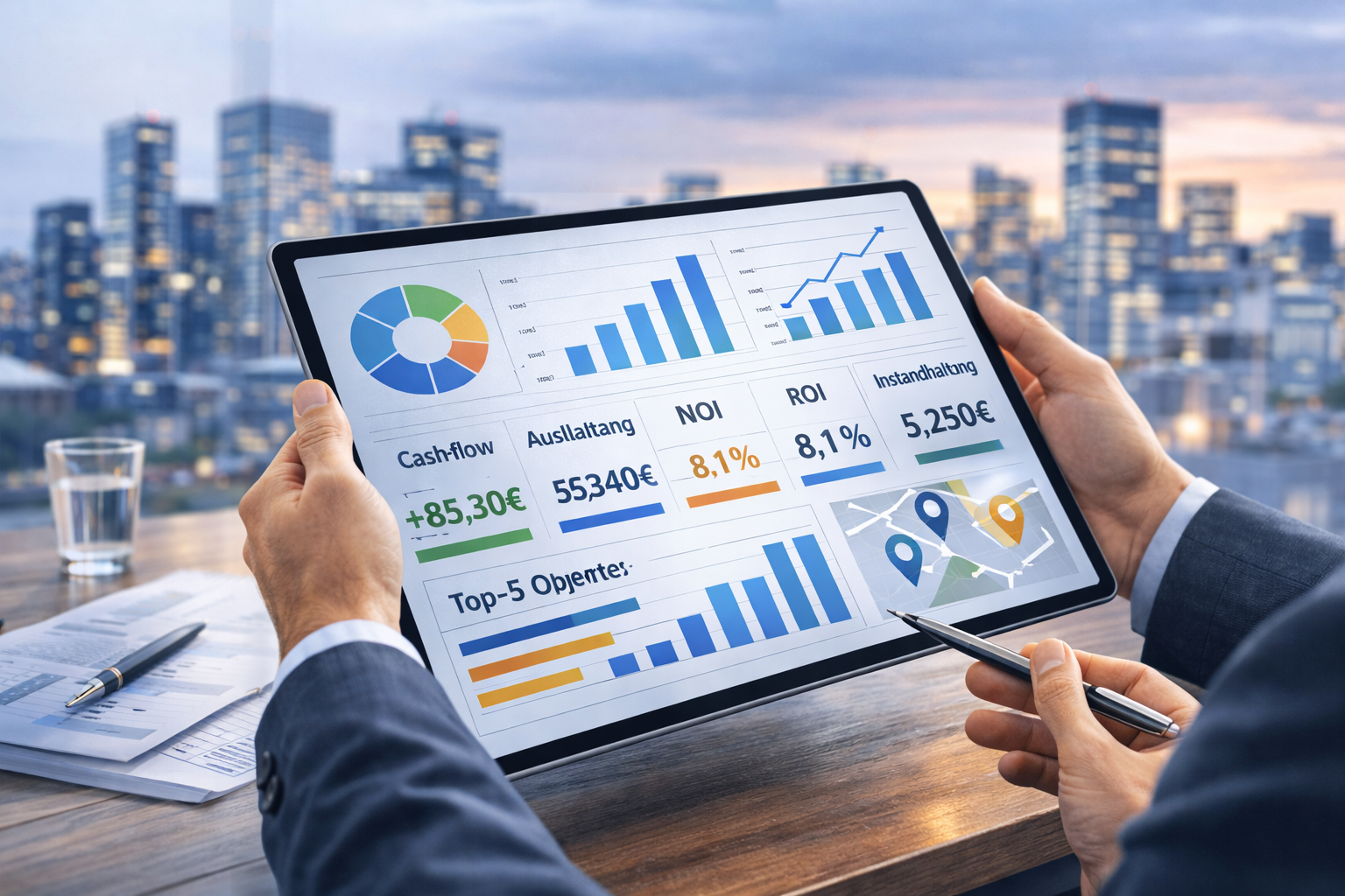 Investor-Cockpit mit Top-KPIs
